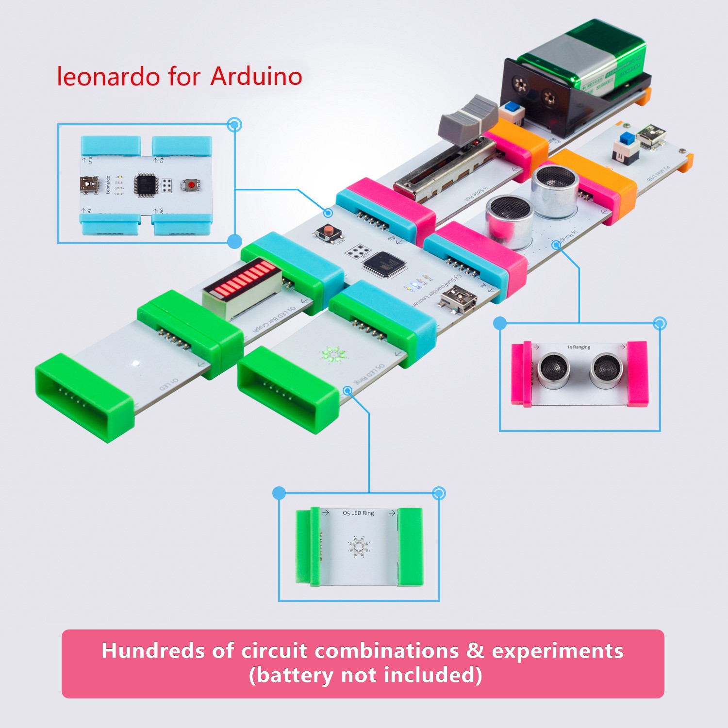 ECBlock Kit An Easy to Connect Electronics Building Block Sensors